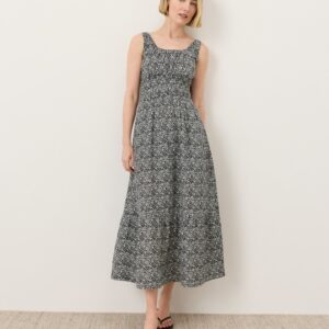 Organic Cotton Cami Dress with Elastic Waist and Pockets