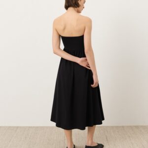 Alternative view of Fit and Flare Strapless Midi Dress with Hidden Pockets